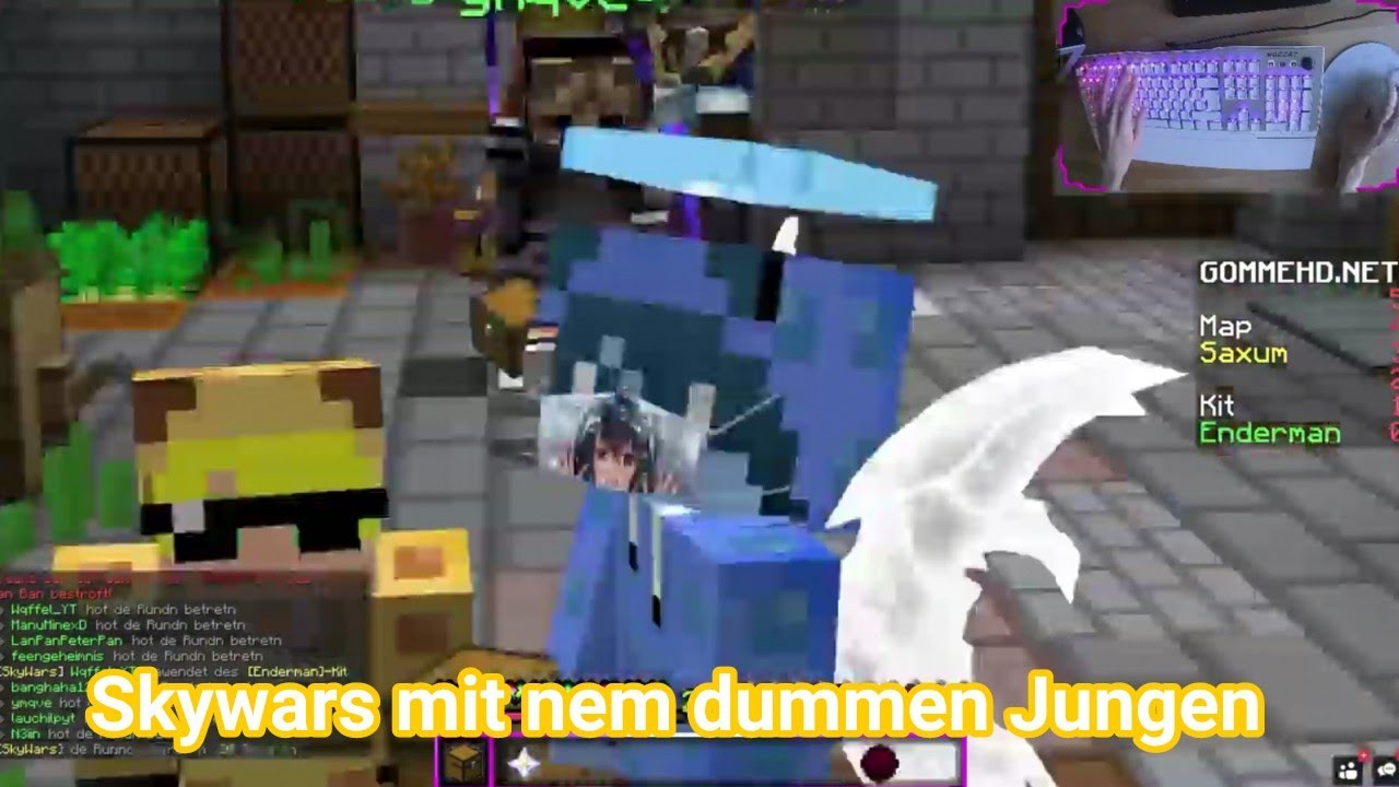Minecraft Skywars | Mit allen Kits gewinnen| deutsch | #04 | mit dem Herrn Manu haha + Schrottkits