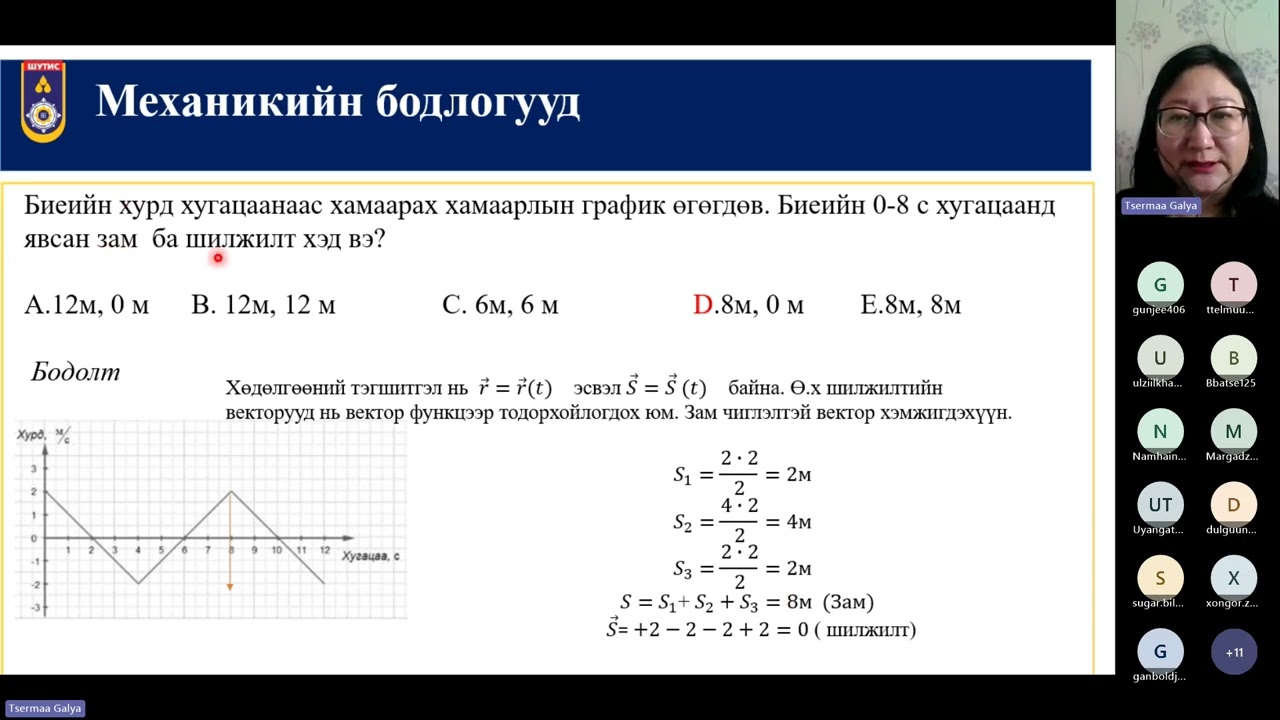 ШУТИС, ХШУС, Физикийн тэнхим, 2025.04.14 ЭЕШ бэлтгэх цахим сургалт