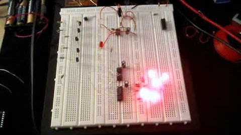 BCD counter with LEDs (0 - 9)