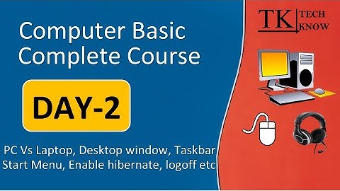 computer complete course Basic part 2 | Laptop, Desktop, Start menu, Taskbar, Mouse, and others.