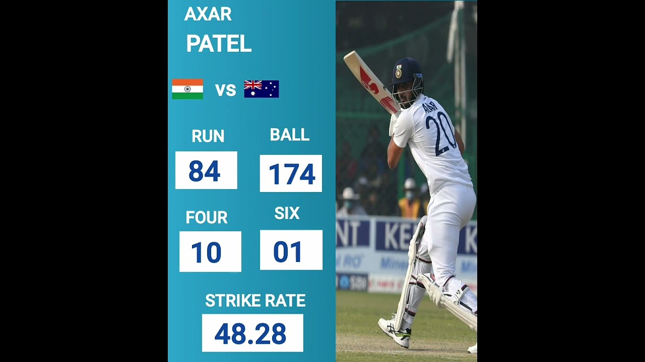 Axar Patel 84 Run vs Australia 1st Test 