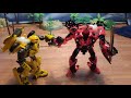 transformers stinger VS Bumblebee (stop motion film)