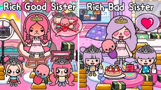 Rich Bad Sister Vs Rich Good Sister 🥺😡 Sad Story | Toca Life Story | Toca Boca