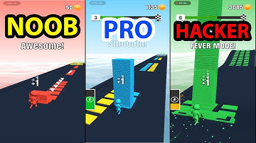 NOOB vs PRO vs HACKER - STACK COLORS  [World Record]