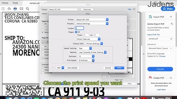 How to set up Speed and Density on Macbook，Jadens thermal shipping label printer