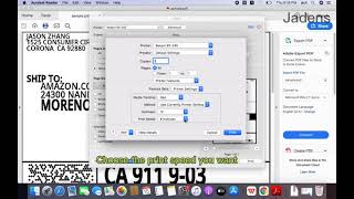 How to set up Speed and Density on Macbook，Jadens thermal shipping label printer screenshot 5