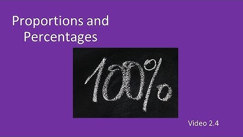 PSY 230 Video 2.4: Proportions and Percents