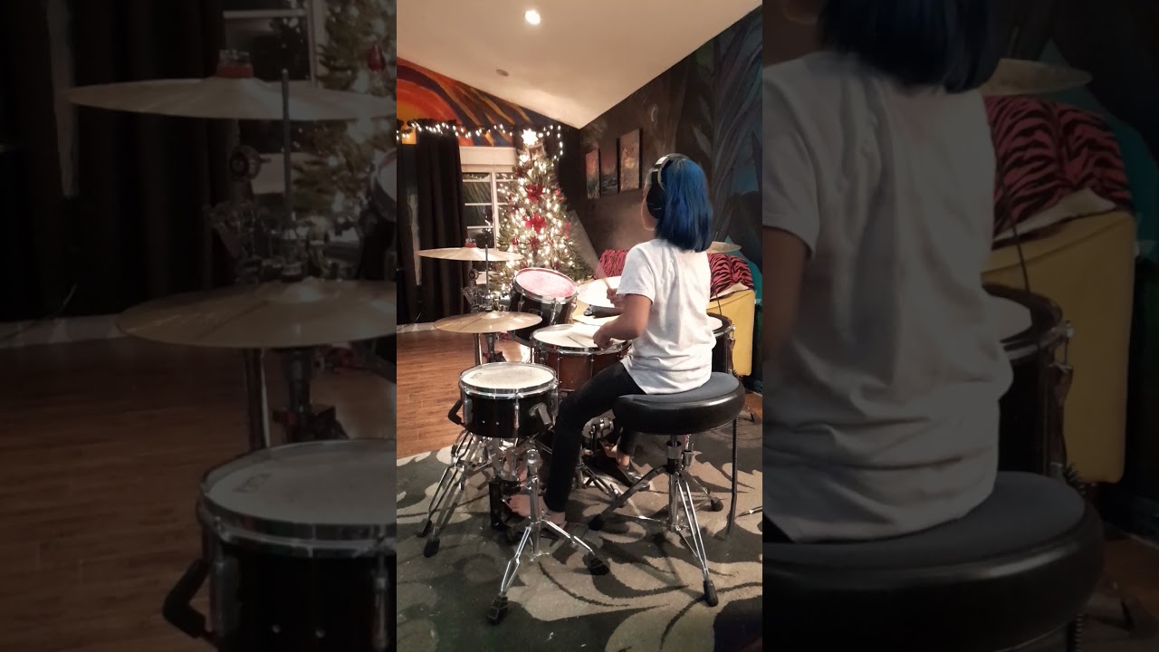 10 year old Girl Reggae Drummer plays The Green