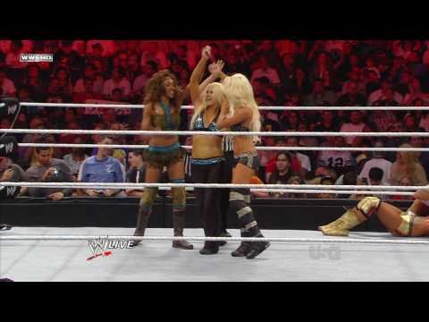 Melina And Gail Kim And Eve VS Maryse And Jillian And Alicia Fox Tag Team Match HD 