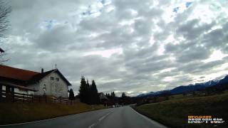 D Gemeinde Bad Bayersoien. Landkreis Garmisch-Partenkirchen. Ortsdurchfahrt. Dezember 2016