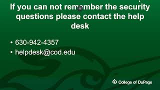 How to reset password for MyAccess and Blackboard