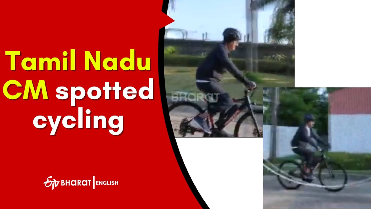 Watch: Tamil Nadu CM MK Stalin's cycle ride on East Coast road in Chennai | ETV Bharat