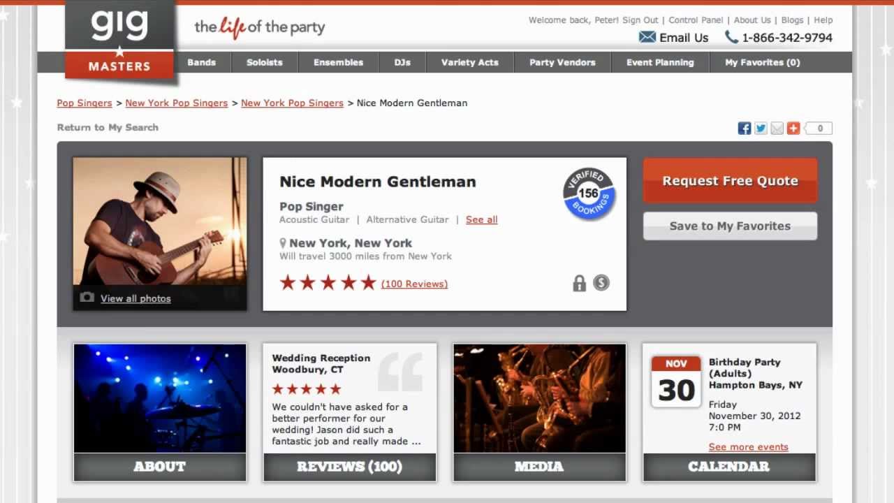 How to Update Your GigMasters Profile