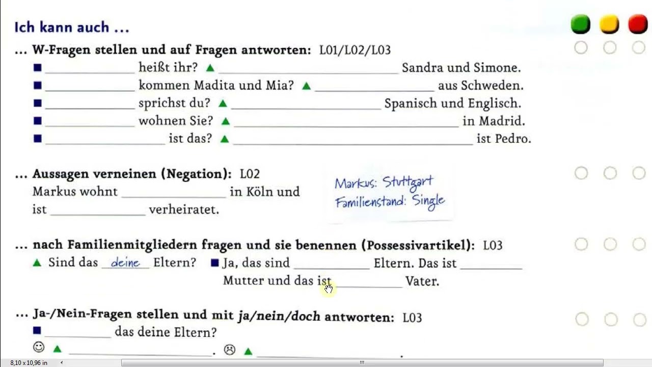 كتاب التمارين 49: تقييم ذاتي Selbsteinschätzung  3