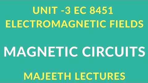 EC 8451 ELECTROMAGNETIC FIELDS- MAGNETIC CIRCUITS