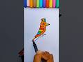 Hoopoe Bird Drawing Colouring For Kids Viral Treading Shorts 