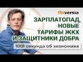 Зарплатопад, новые тарифы ЖКХ и защитники добра. Экономика за 1001 секунду
