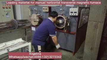 loading nanocrystalline cores for manual horizontal transverse magnetic furnace