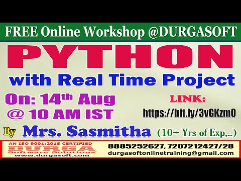 PYTHON with Real Time Project (FREE Workshop) Online Training @ DURGASOFT