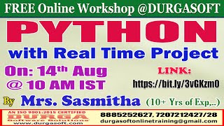 PYTHON with Real Time Project (FREE Workshop) Online Training @ DURGASOFT