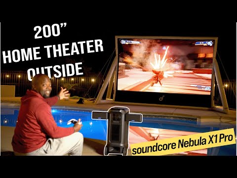 Taking My 4k Dolby Vision Home Theater Outside | Soundcore Nebula X1 Pro