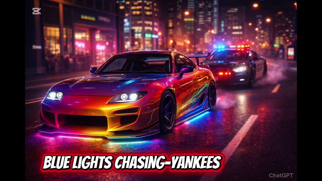 Blue lights chasing-YANKEES