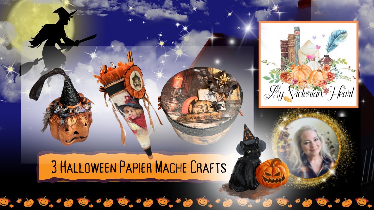 3 Halloween Papier Mache Crafts - YouTube