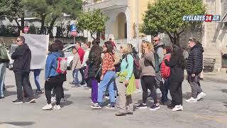 Μεγάλη συγκέντρωση στην Σύρο για τα Τέμπη: “Το έγκλημα αυτό δεν θα ξεχαστεί”
