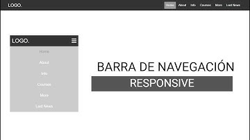 Cómo crear una Barra de Navegación Responsive con HTML CSS y JavaScript