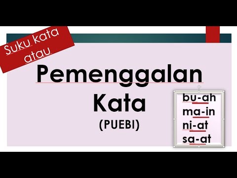 Video: Suku Kata Apa Yang Ditekankan Dalam Kata 