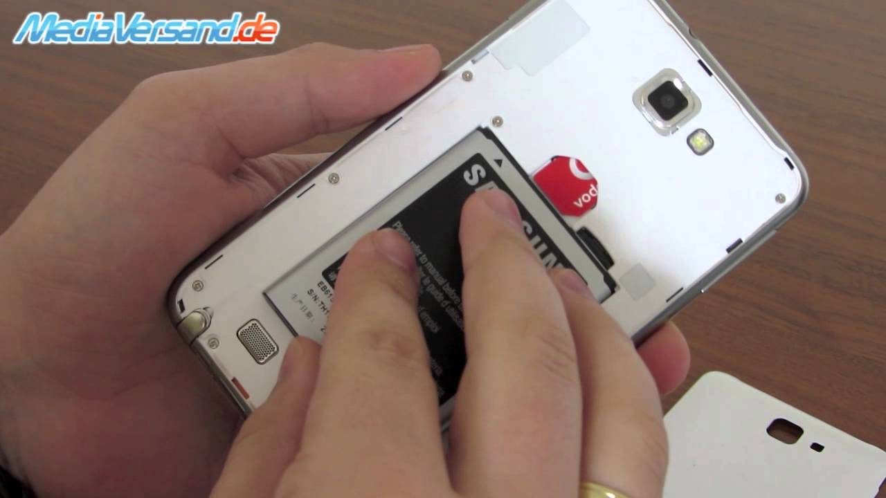 Samsung Galaxy Note 10.1 Sim Karte Einlegen Samsung Galaxy Note Sim-Karte und Akku einsetzen - YouTube