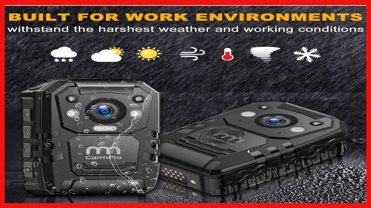 CammPro I826 1296P HD Police Body Camera,128G Memory,Waterproof Body