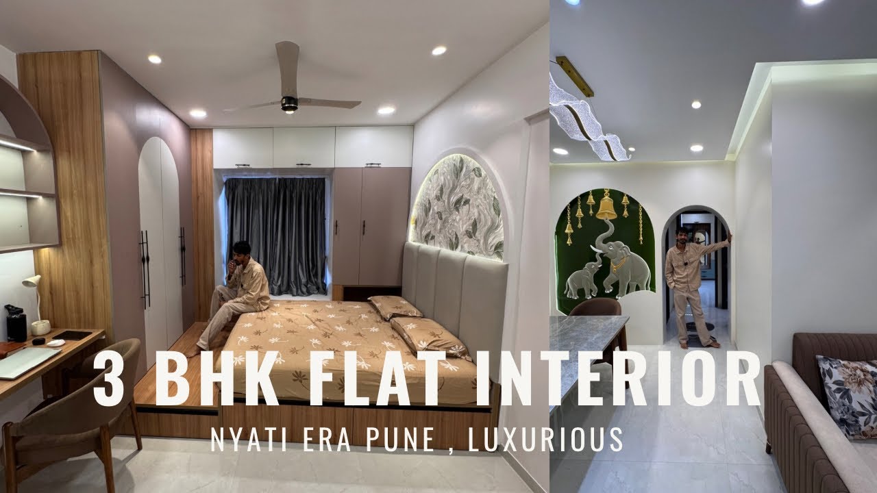 Luxury home Interior pune | 3BHK Flat Full Interior Design | Premium Modern Home Tour