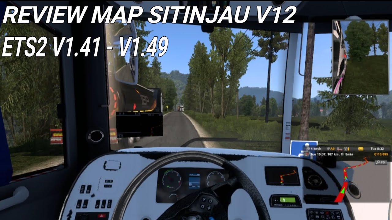REVIEW MAP SITINJAU V12 ,SUPPORT ETS2 V1.41 - V1.49 - YouTube