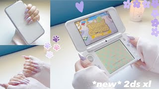 unboxing the lavender *new* nintendo 2ds xl