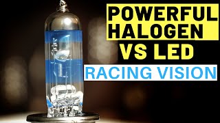 POWERFUL HALOGEN VS LED PHILIPS RACING VISION VS AUXBEAM GT HEADLIGHT COMPARISION