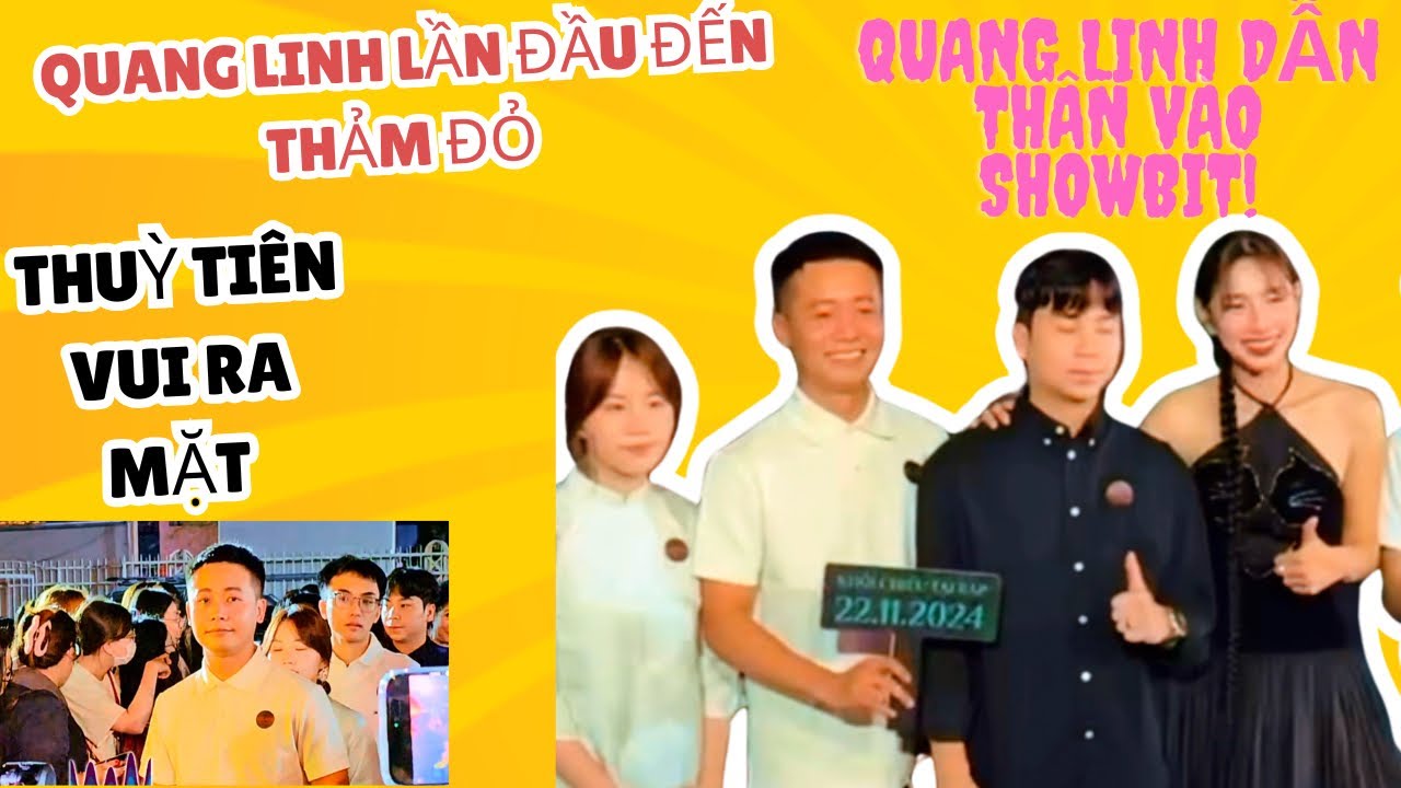 Quang Linh dẫn thân vào showbit đến dự ra mắt phim Linh Miêu của Thuỳ Tiên 