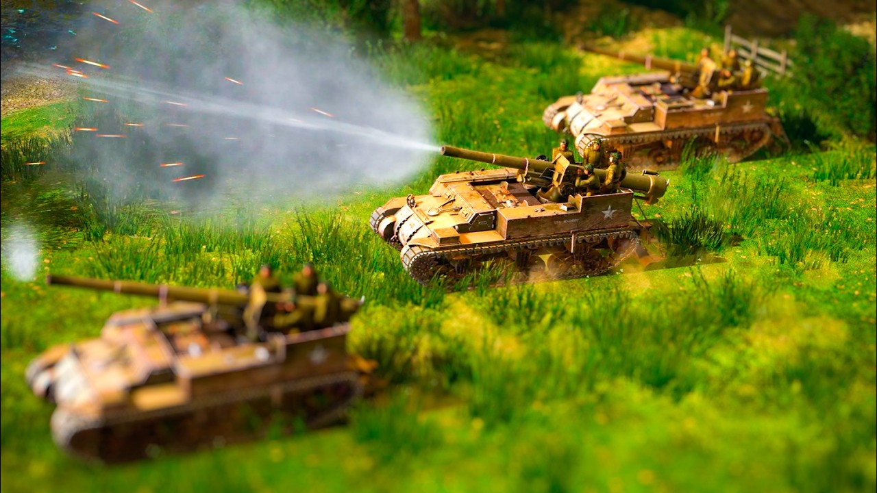 Artillery Unleashes Destruction on Enemy Bunker - Miniature War