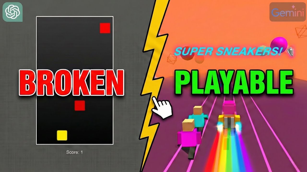 ChatGPT vs Gemini: I Made Them Code Subway Surfers (1 File!) - YouTube