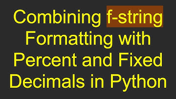 Combining f-string Formatting with Percent and Fixed Decimals in Python