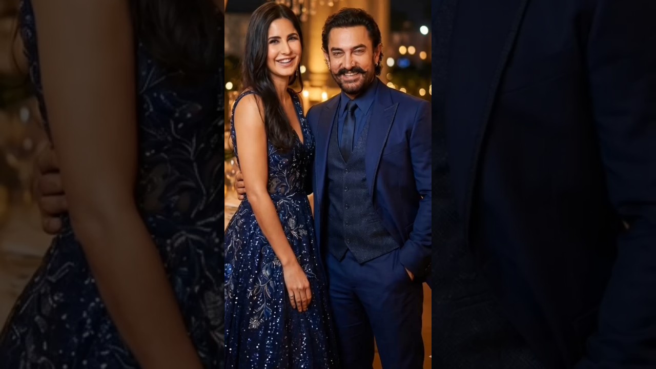 "Stunning Couple Goals! Aamir & Katrina in Matching Royal Blue Outfits 👑🔥 