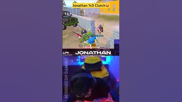 JONATHAN GAMING 1v3 CLUTCH in BGMI TOURNAMENT🥶M.V.P OR WOTT😱#jonathan #jonathangaming #bgmi #pubg