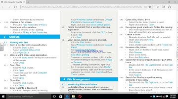 ICDL . MODULE 1. COMPUTER ESSENTIALS  ( Summary  explanations)