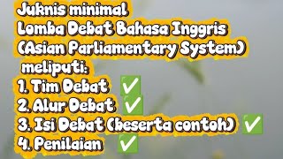 Juknis Minimal Lomba Debat Bahasa Inggris (Tim, Alur Debat, Isi Debat, Penilaian)