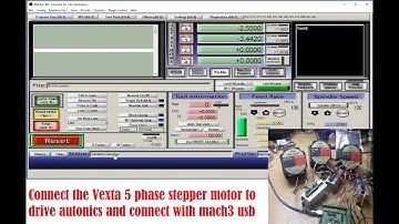 Connect the Vexta 5 phase stepper motor drive detail and connect to the mach3 usb