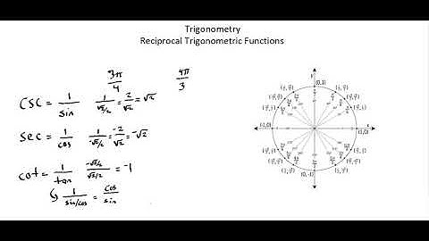 Trigonometry: Reciprocal identities