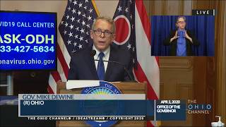 Ohio Governor Mike DeWine - COVID-19 Update | April 2, 2020