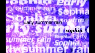 Video voorbeeld van "SOPHIA / Early summer rain（Official Music Video）"