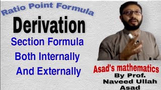 Section Formula Internally And Externally Derivation