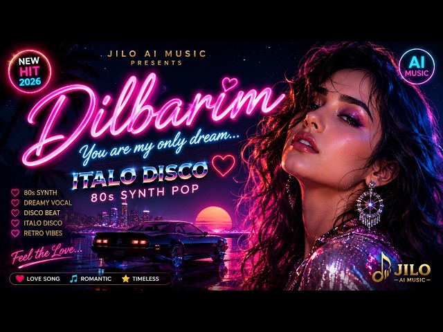 💖 Dilbarim 🌙 | Eng Yangi Italo Disco Sevgi Qo‘shig‘i 2026 | 80s Retro Love Song | JILO MUSIC